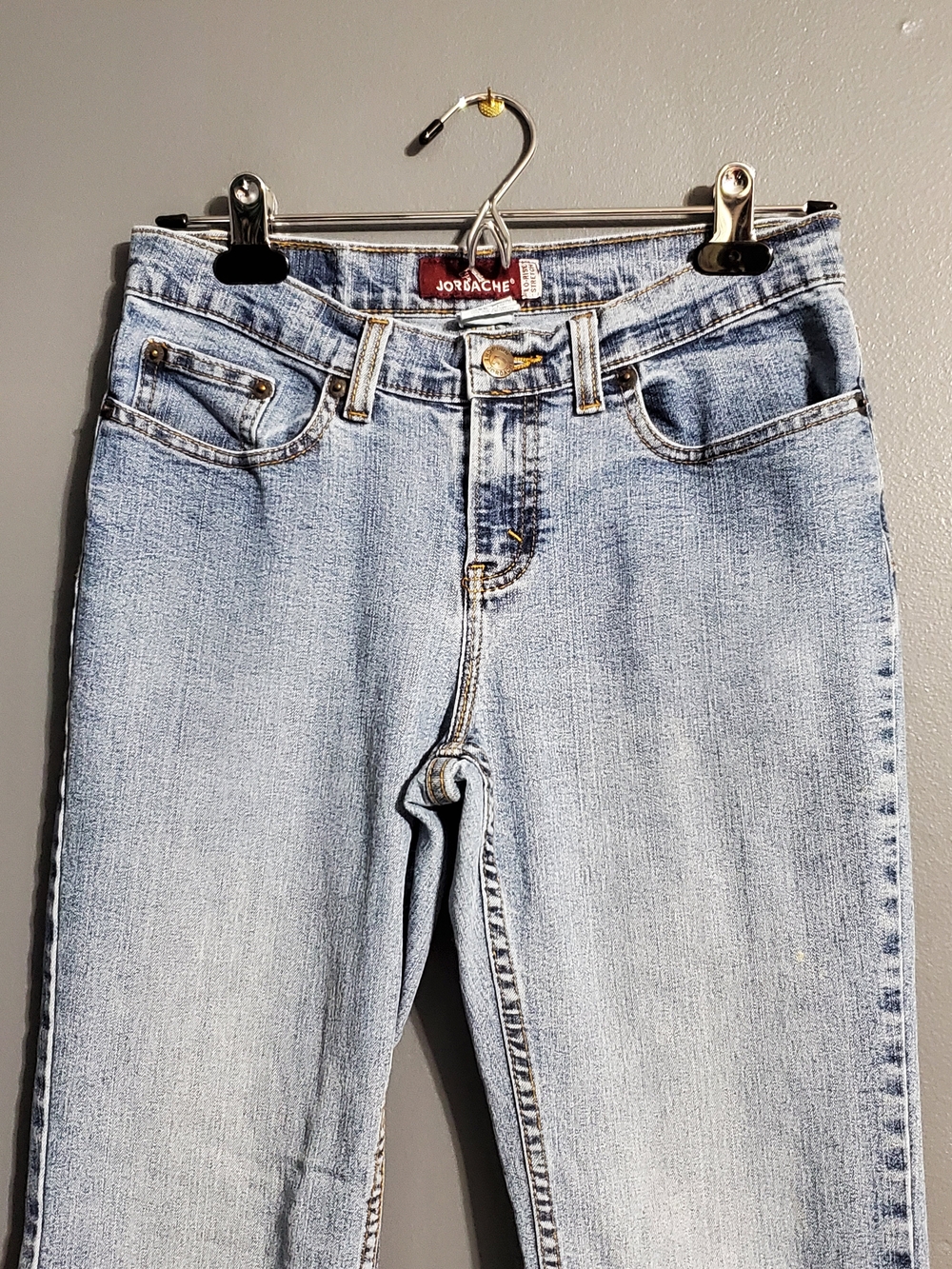 Vintage Jordache Lo Rise Light Wash Women's Flare Jeans Size 7 Petite - Picture 2 of 8